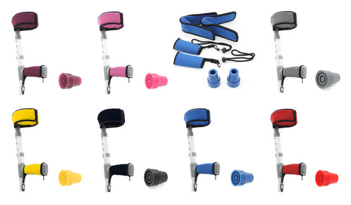 Set crutch handle cuff - of, &