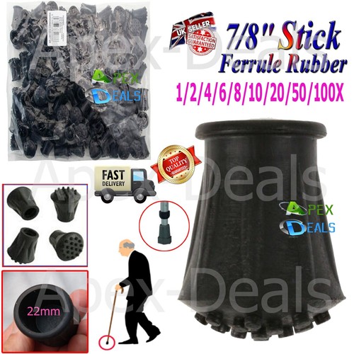 22mm walk stick cane - 22mm, rubber