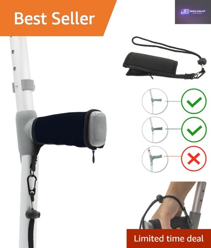Black crutch handle grip - crutch,