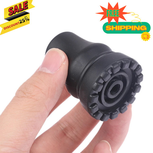 Rubber walking stick ferrules - rubber,
