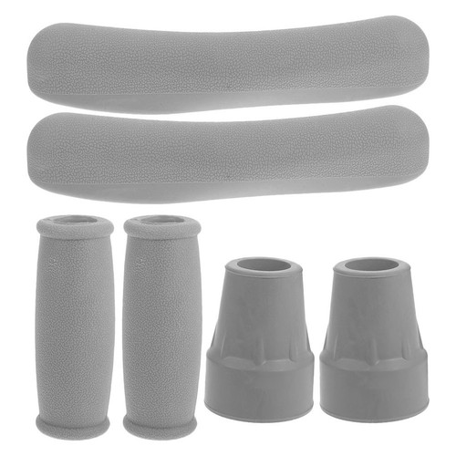Grey rubber replacement crutch - grey,